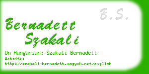 bernadett szakali business card